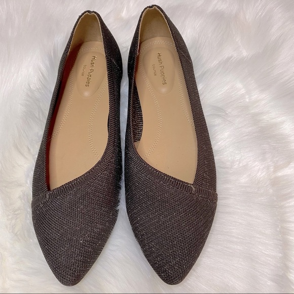 Hush Puppies Sadie Knit Flat in Brown - Picture 2 of 4